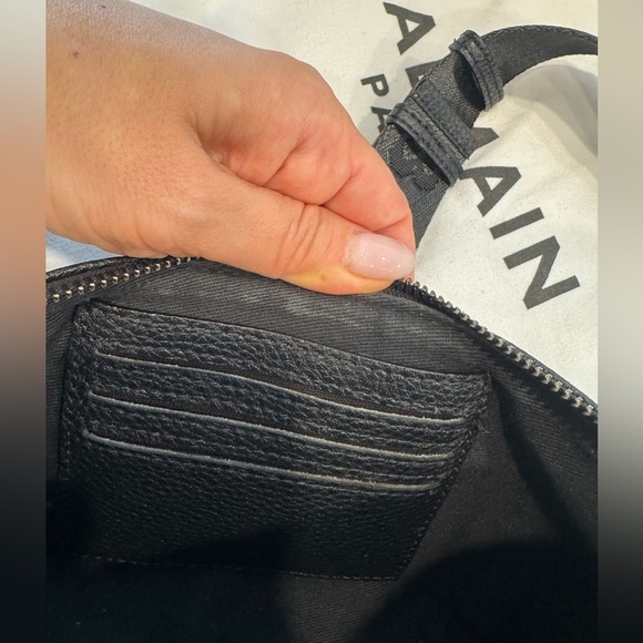 Balmain Paris Black Leather Bum Bag - Picture 11 of 13